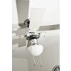 Globo CHAMPION Ventilator Chroom, roestvrij staal, Wit, 1-licht