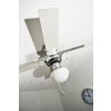 Globo CHAMPION Ventilator Chroom, roestvrij staal, Wit, 1-licht