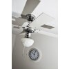 Globo CHAMPION Ventilator Chroom, roestvrij staal, Wit, 1-licht