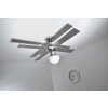 Globo CHAMPION Ventilator Chroom, roestvrij staal, Wit, 1-licht