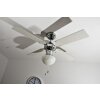 Globo CHAMPION Ventilator Chroom, roestvrij staal, Wit, 1-licht