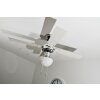 Globo CHAMPION Ventilator Chroom, roestvrij staal, Wit, 1-licht