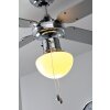 Globo CHAMPION Ventilator Chroom, roestvrij staal, Wit, 1-licht