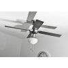 Globo CHAMPION Ventilator Chroom, roestvrij staal, Wit, 1-licht