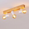 Barbengo Plafondlamp Hout licht, Wit, 3-lichts