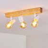 Barbengo Plafondlamp Hout licht, Wit, 3-lichts