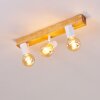 Barbengo Plafondlamp Hout licht, Wit, 3-lichts