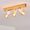 Barbengo Plafondlamp Hout licht, Wit, 3-lichts