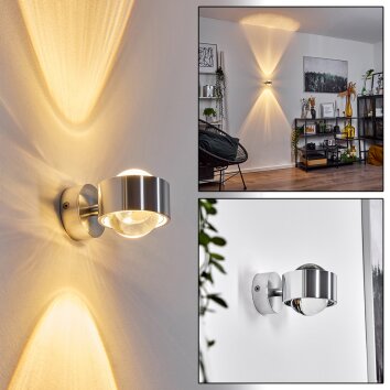 Sapri Muurlamp Zilver, 1-licht