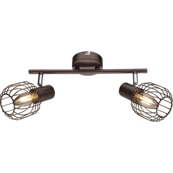 Globo Akin Plafond straler Bruin, 2-lichts