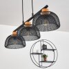 Besancon Hanglamp Bruin, Zwart, 3-lichts