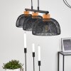 Besancon Hanglamp Bruin, Zwart, 3-lichts