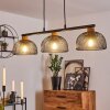 Besancon Hanglamp Bruin, Zwart, 3-lichts