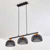 Besancon Hanglamp Bruin, Zwart, 3-lichts