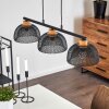 Besancon Hanglamp Bruin, Zwart, 3-lichts