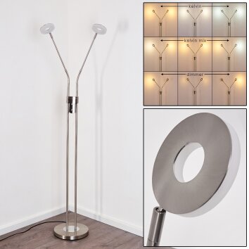 Gulkana Staande lamp LED Nikkel mat, 2-lichts