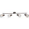 Globo Akin Plafond straler Bruin, 4-lichts