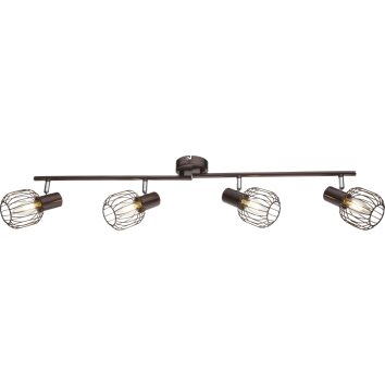 Globo Akin Plafond straler Bruin, 4-lichts