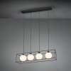 Reality GABBIA Hanglamp Zwart, 4-lichts