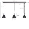 Steinhauer Storm Hanglamp Zwart, 3-lichts