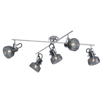 Trio KOLANI Plafondlamp Chroom, 5-lichts