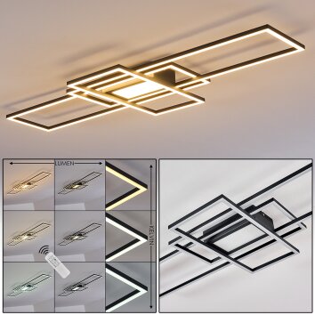 Alsterbro Plafondlamp LED Zwart, 1-licht, Afstandsbediening