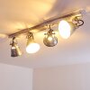 Berkeley Plafondlamp Hout licht, Gegalvaniseerd, 4-lichts