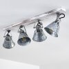 Berkeley Plafondlamp Hout licht, Gegalvaniseerd, 4-lichts