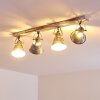 Berkeley Plafondlamp Hout licht, Gegalvaniseerd, 4-lichts