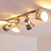 Berkeley Plafondlamp Hout licht, Gegalvaniseerd, 4-lichts