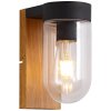 Brilliant Cabar Muurlamp Hout donker, Zwart, 1-licht