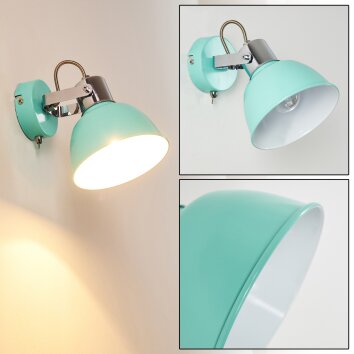 Borik Muurlamp Turquoise, 1-licht