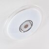 Haderup Plafondlamp LED Chroom, Wit, 1-licht, Afstandsbediening