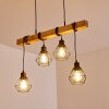 Barbengo Hanglamp Hout licht, Zwart, 4-lichts