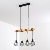 Barbengo Hanglamp Hout licht, Zwart, 4-lichts