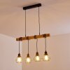 Barbengo Hanglamp Hout licht, Zwart, 4-lichts