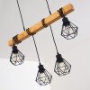 Barbengo Hanglamp Hout licht, Zwart, 4-lichts