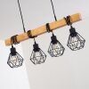 Barbengo Hanglamp Hout licht, Zwart, 4-lichts