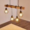 Barbengo Hanglamp Hout licht, Zwart, 4-lichts