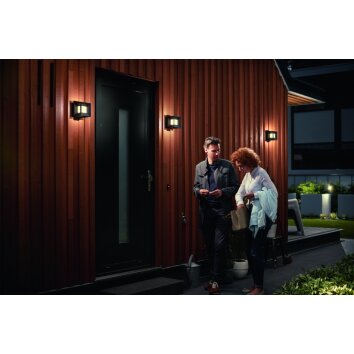 Philips Parterre Buiten muurverlichting LED Zwart, 1-licht