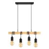 Eglo verlichting TOWNSHEND Hanglamp Bruin, Zwart, 4-lichts