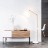 Brilliant Carlyn Staande lamp Hout donker, Wit, 1-licht