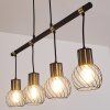 Bacau Hanglamp Zwart-Goud, 4-lichts