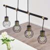 Bacau Hanglamp Zwart-Goud, 4-lichts