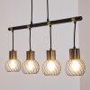 Bacau Hanglamp Zwart-Goud, 4-lichts