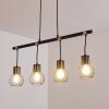 Bacau Hanglamp Zwart-Goud, 4-lichts