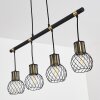 Bacau Hanglamp Zwart-Goud, 4-lichts