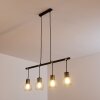 Bacau Hanglamp Zwart-Goud, 4-lichts