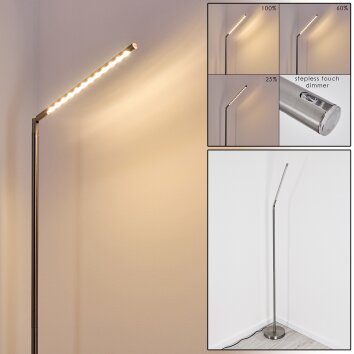 Deje Staande lamp LED Nikkel mat, 1-licht