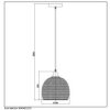 Lucide MESH Hanglampen Zwart, 1-licht